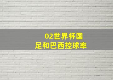 02世界杯国足和巴西控球率