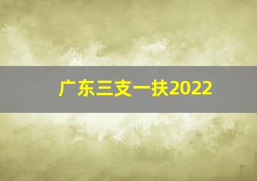 广东三支一扶2022